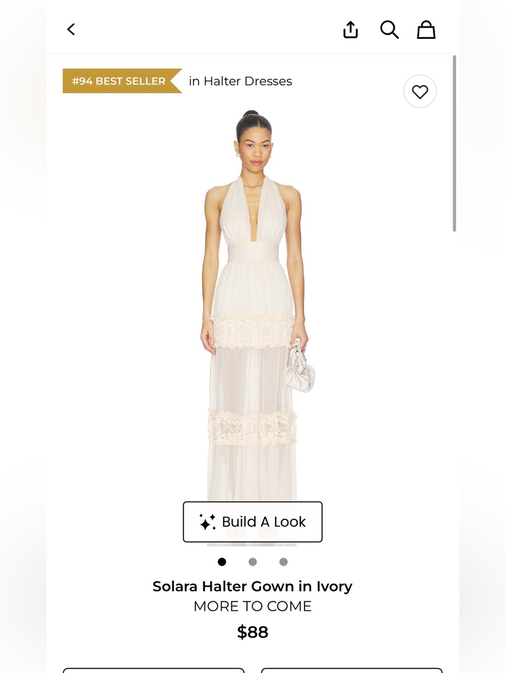 Solara Halter Gown in Ivory - MORE TO COME